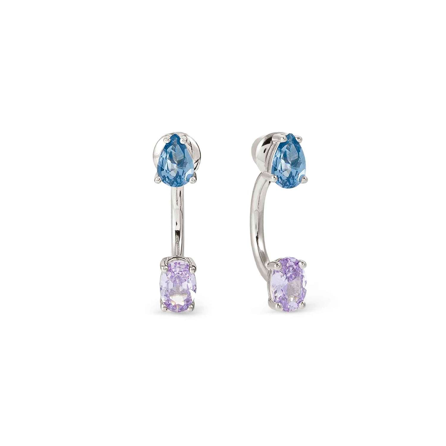 Nomination COLOUR WAVE AURORA ED, Piercings aus 925er Silber, mit Cubic Zirkonia verziert (061_(Color Mix, Silber))