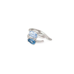 Nomination COLOUR WAVE AURORA ED, Ear Cuff aus 925er Silber, mit Cubic Zirkonia verziert (062_(Hellblau, Silber))