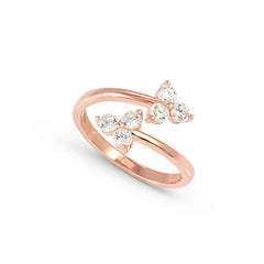 Nomination LIFE BOUQUET 'Toi-et-Moi'-Ring aus 925er Silber, mit Cubic Zirkonia verziert (011_Rosevergoldet-004_Grosse 11)