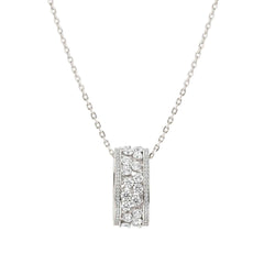 Nomination LIFE BOUQUET Halskette aus 925er Silber, dazu mit Cubic Zirkonia besetzter Band-Anhänger (010_(Silber))