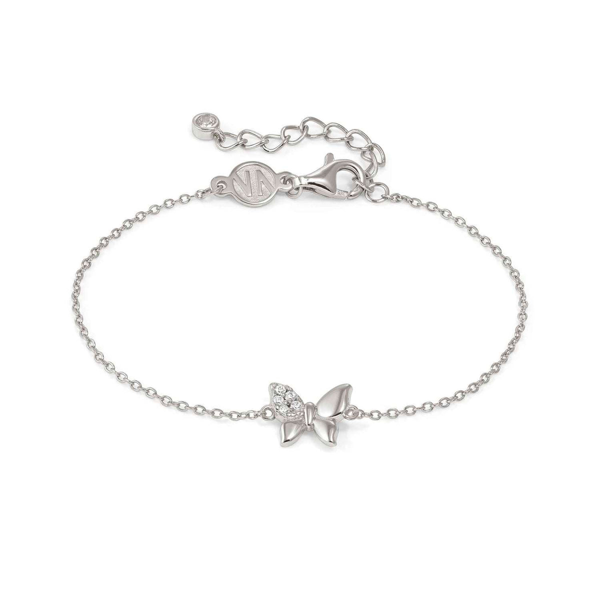 Nomination PETIT SPARKLE Armband aus 925er Silber, dazu mit Cubic Zirkonia verziertes Schmuckelement (040_(Schmetterling))
