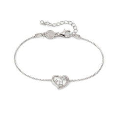 Nomination DREAMS BEATS Armband aus 925er Silber, dazu mit Cubic Zirkonia verziertes Herz (004_Herz)