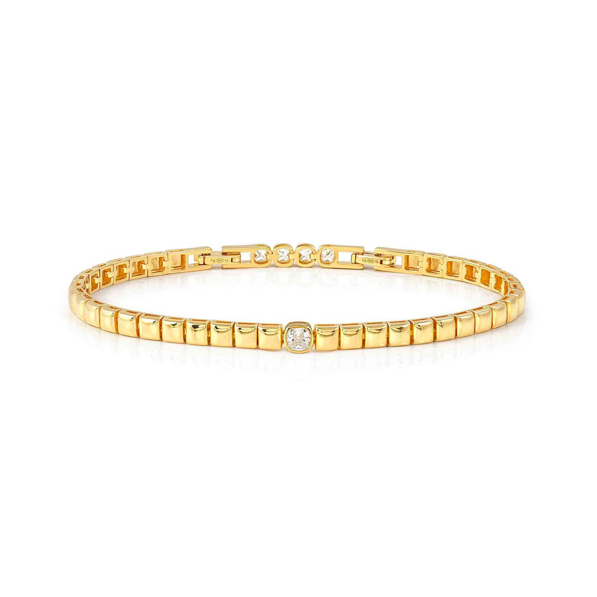 Nomination ENIGMATIC SHINE Armband aus 925er Silber, mit 1 Cubic Zirkonia verziert (012_(Gelb vergoldet))