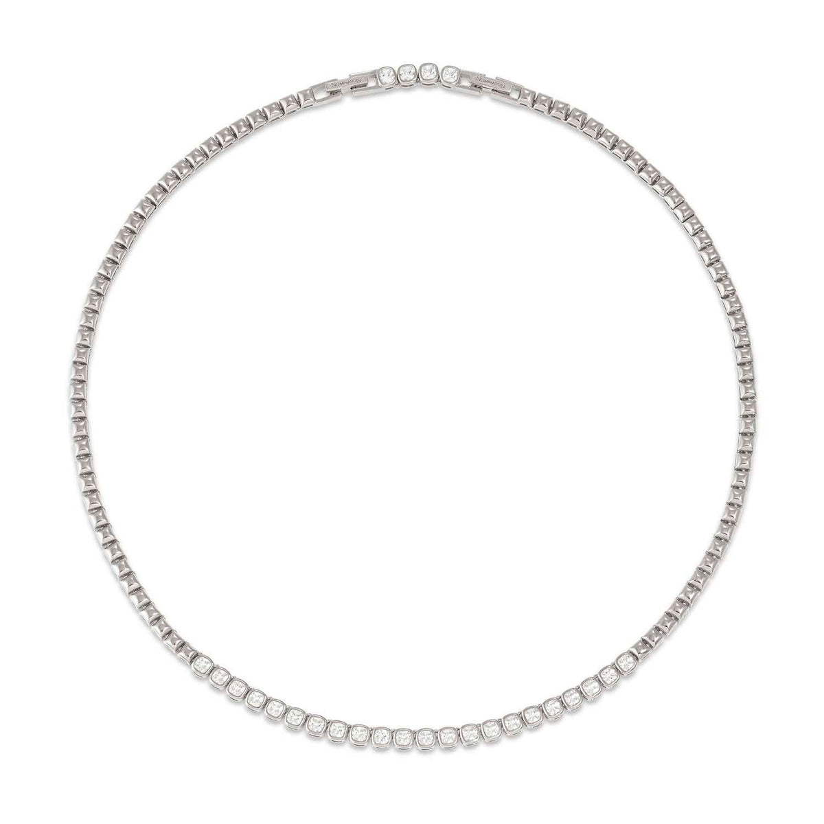 Nomination ENIGMATIC SHINE Halskette aus 925er Silber, mit Cubic Zirkonia-Reihe verziert (010_(Silber))