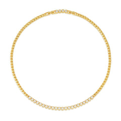 Nomination ENIGMATIC SHINE Halskette aus 925er Silber, mit Cubic Zirkonia-Reihe verziert (012_(Gelb vergoldet))