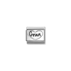 Nomination COMPOSABLE CLASSIC OXIDIERTE SYMBOLE aus Edelstahl, mit 925er Silber verziert, (98-98)