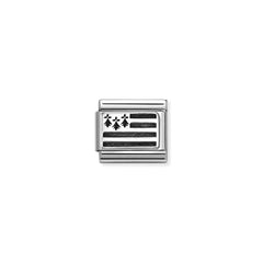 Nomination COMPOSABLE CLASSIC GEOGRAPHIE aus Edelstahl, mit 925er Silber verziert (14-14)
