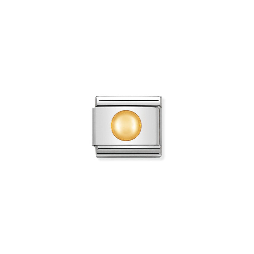 Nomination Composable Classic FUN Edelstahl und 18K-Gold (13_Gewolbter Punkt) 030110/13
