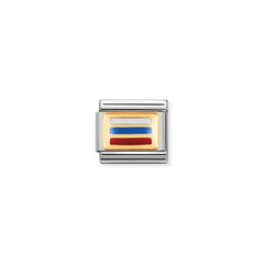 Nomination Composable Classic ASIEN Edelstahl, Email und 18K-Gold (12_RUSSLAND) 030236/12