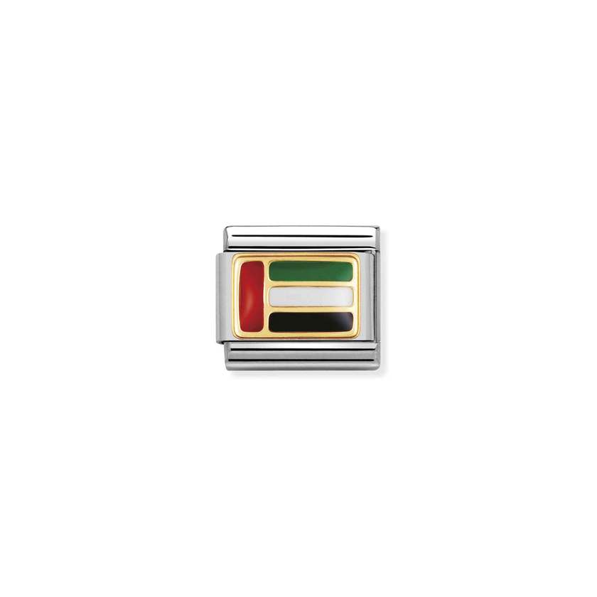 Nomination Composable Classic ASIEN Edelstahl, Email und 18K-Gold (15_ARABISCHE EMIRATE) 030236/15