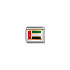 Nomination Composable Classic ASIEN Edelstahl, Email und 18K-Gold (15_ARABISCHE EMIRATE) 030236/15