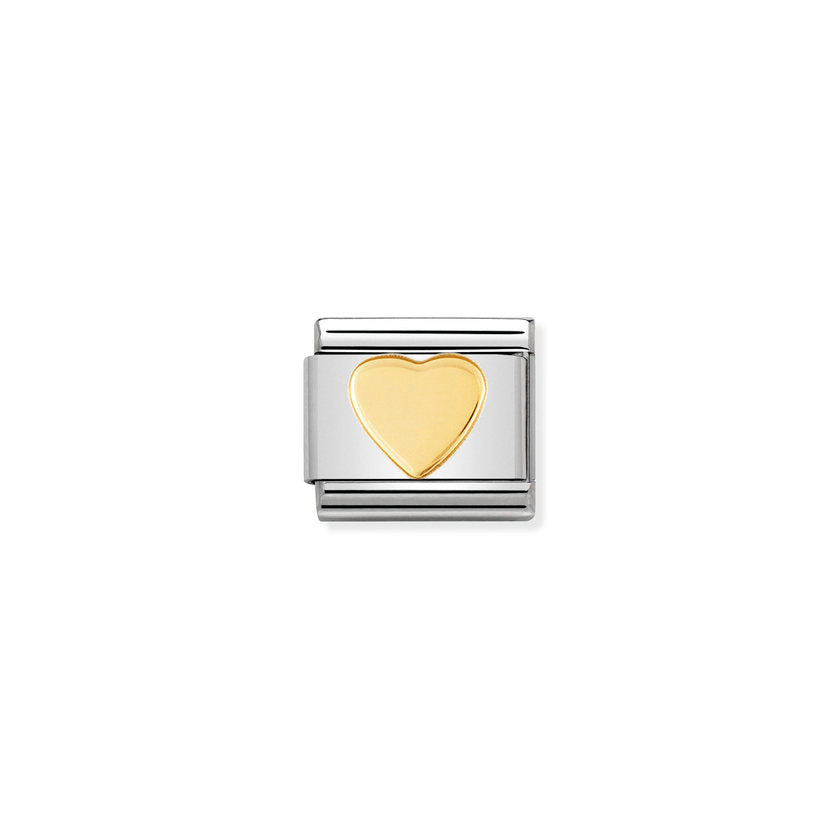 Nomination Composable Classic LOVE Edelstahl und 18K-Gold (02_Herz) 030116/02