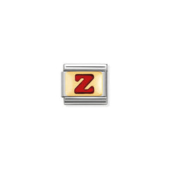 Nomination Composable Classic BUCHST, ROT Edelstahl, Email und 18K-Gold (26_Z) 030202/26