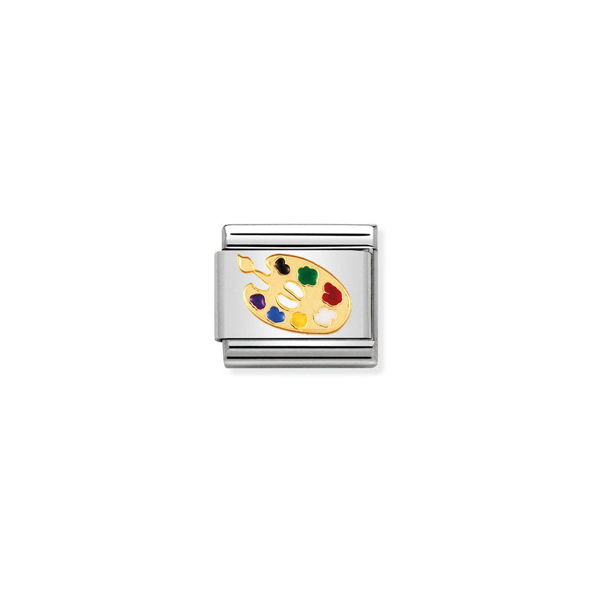 Nomination Composable Classic DAILY LIFE Edelstahl, Email und 18K-Gold (04_Farbpalette) 030208/04