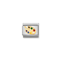 Nomination Composable Classic DAILY LIFE Edelstahl, Email und 18K-Gold (04_Farbpalette) 030208/04
