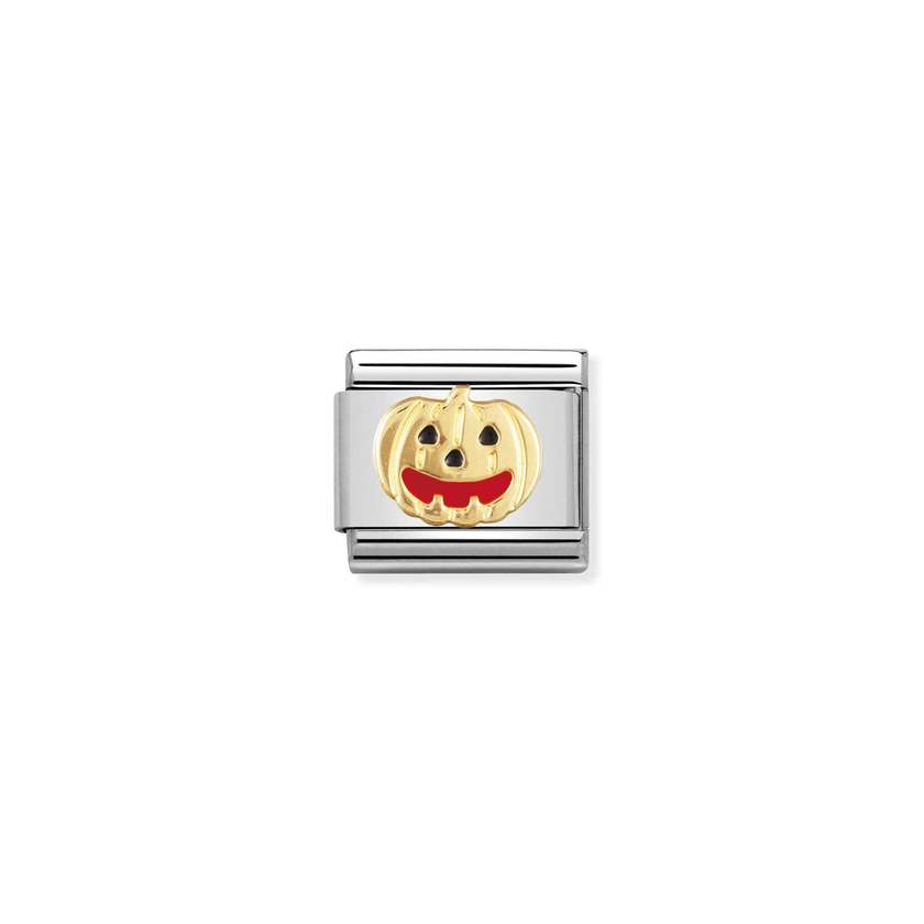 Nomination Composable Classic HALLOWEEN Edelstahl, Email und 18K-Gold (05_Kurbis) 030216/05