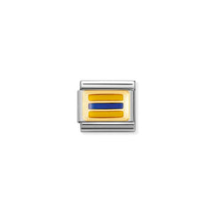 Nomination Composable Classic NAUT, ALPHAB, Edelstahl, Email und 18K-Gold (04_D) 030233/04