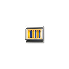 Nomination Composable Classic NAUT, ALPHAB, Edelstahl, Email und 18K-Gold (07_G) 030233/07