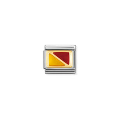 Nomination Composable Classic NAUT, ALPHAB, Edelstahl, Email und 18K-Gold (15_O) 030233/15