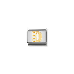 Nomination Comp, Classic BUCHST, Edelstahl, 18K-Gold und Cubic Zirc, (04_D) 030301/04