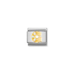 Nomination Comp, Classic BUCHST, Edelstahl, 18K-Gold und Cubic Zirc, (07_G) 030301/07