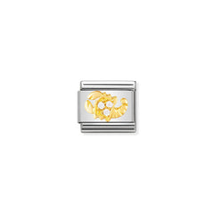 Nomination Comp, Classic STERNZ, Edelstahl, 18K-Gold und Cubic Zirc, (08_Skorpion) 030302/08