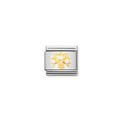 Nomination Comp, Classic DAILY LIFE Edelstahl, 18K-Gold und Cubic Zirc, (12_Lilie WEISS) 030307/12
