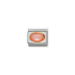 Nomination COMPOSABLE CLASSIC Edelsteine, Edelstahl und 18k gold (10_KORALLE ROSA) 030502/10