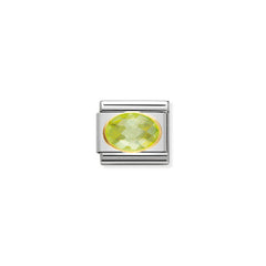 Nomination Comp, Classic CUBIC ZIRCONIA FACETTIERT Edelstahl, 18K-Gold (004_GRUEN) 030601/004