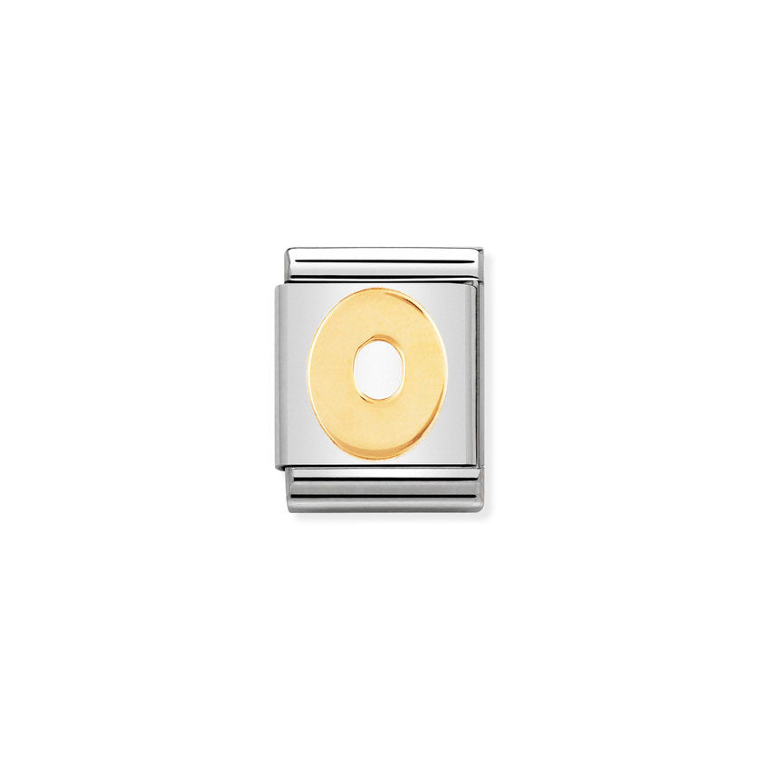 Nomination Composable Big BUCHST, Edelstahl und 18K-Gold (15_O) 032101/15