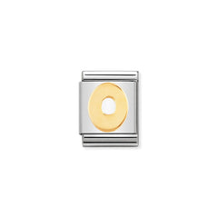 Nomination Composable Big BUCHST, Edelstahl und 18K-Gold (15_O) 032101/15