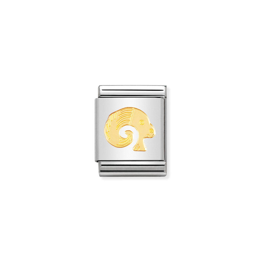 Nomination Composable Big STERNZ, Edelstahl und 18K-Gold (01_Widder) 032104/01