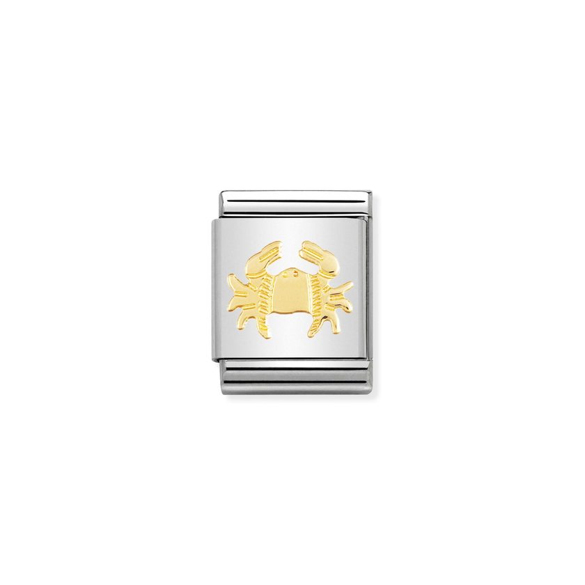 Nomination Composable Big STERNZ, Edelstahl und 18K-Gold (04_Krebs) 032104/04
