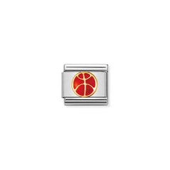 Nomination Composable Classic SPORTS Edelstahl, Email und 18K-Gold (08_Basketball) 030203/08