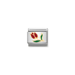 Nomination Composable Classic NATURE Edelstahl, Email und 18K-Gold (10_Tulpe) 030214/10