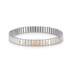 Nomination Armbander XTE SMALL aus Edelstahl und 18K-Gold mit 1 Edelstein (010_KORALLE ROSA) 042101/010