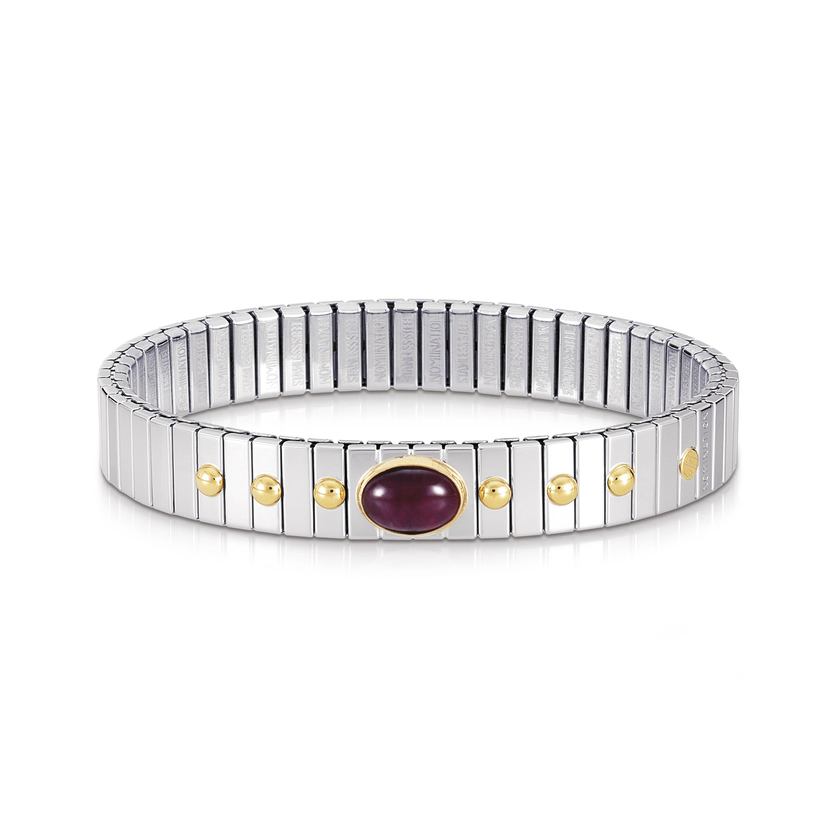 Nomination Armbander XTE MEDIUM Edelst, und 18K-Gold mit 1 Halbedelstein (010_RUBIN) 042121/010