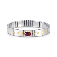 Nomination Armbander XTE MEDIUM Edelst, und 18K-Gold mit 1 Halbedelstein (010_RUBIN) 042121/010