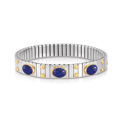 Nomination Armbander XTE MEDIUM Edelstahl und 18K-Gold mit 3 Edelsteinen (009_LAPISLAZULI) 042122/009