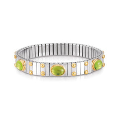 Nomination Armbander XTE MEDIUM Edelstahl und 18K-Gold mit 6 Halbedelsteinen (005_PERIDOT) 042125/005