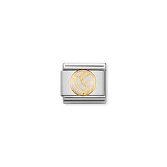 Nomination Composable Classic SPORTS Edelstahl, Email und 18K-Gold (33_Volleyball-Ball) 030203/33