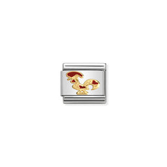 Nomination Composable Classic LAENDERSYMBOLE Stahl, Lack und 18k gold (06_Galo de Barcelo) 030262/06