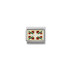 Nomination Composable Classic FLAGGE EUROPA Edelstahl, Email und 18K-Gold (46-46) 030234/46