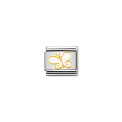 Nomination Composable Classic NATURA Edelstahl,Email und 18K-Gold (03_Schmetterling) 030278/03