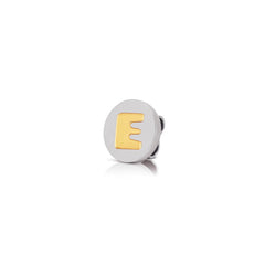 Nomination BON BON Plakette aus Stahl mit goldenen BUCHSTABEN (005_E) 065080/005