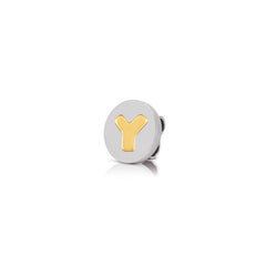 Nomination BON BON Plakette aus Stahl mit goldenen BUCHSTABEN (025_Y) 065080/025