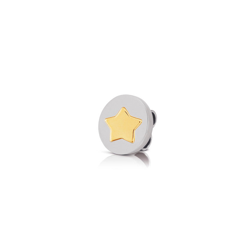Nomination MYBONBONS Plakette aus Stahl mit goldenen SYMBOLEN (007_Stern) 065082/007