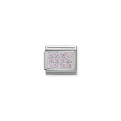 Nomination Composable Classic PAVE Edelstahl, Cubic Zirkon und Silber 925 (06_Rose) 330307/06