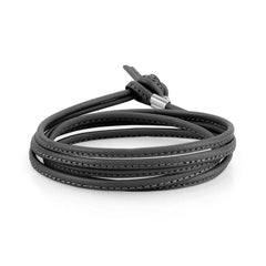 Nomination BON BON Armband aus Leder und Stahl (LANG) (001_Schwarz) 065089/001