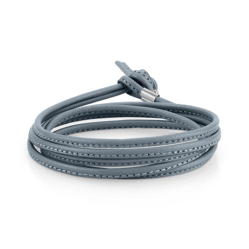 Nomination BON BON Armband aus Leder und Stahl (LANG) (005_Hellblau) 065089/005
